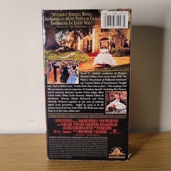 𝅺VINTAGE "Gone with the Wind" Classic VHS Tape - Excellent Condition - Picture 2 of 13